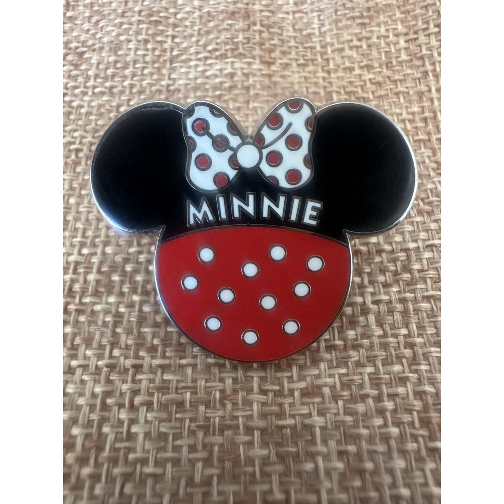 Disney Parks Minnie Mouse Pin 2016 Red Polka Dot Dress & Bow Pin Trading